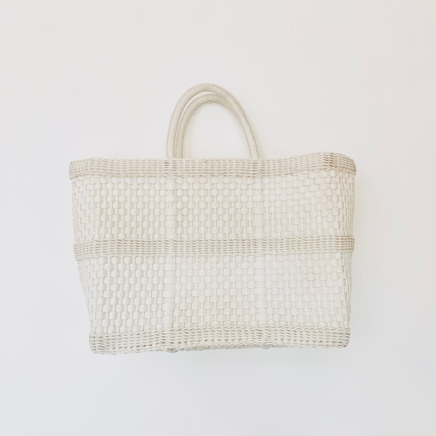 White Woven Market Bag