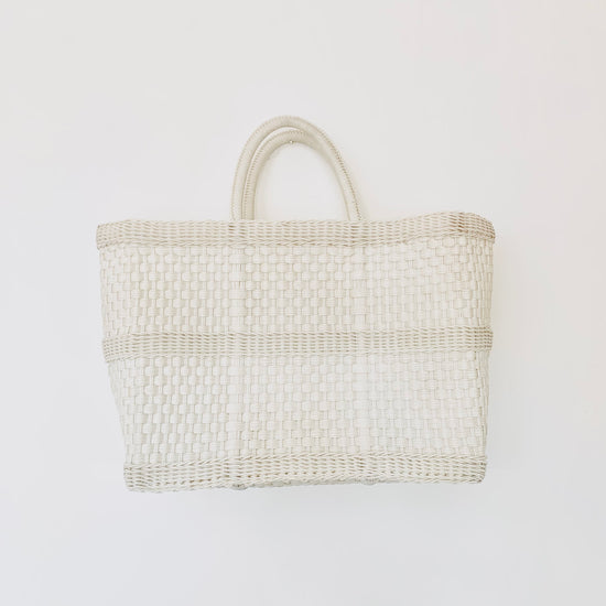 White Woven Market Bag