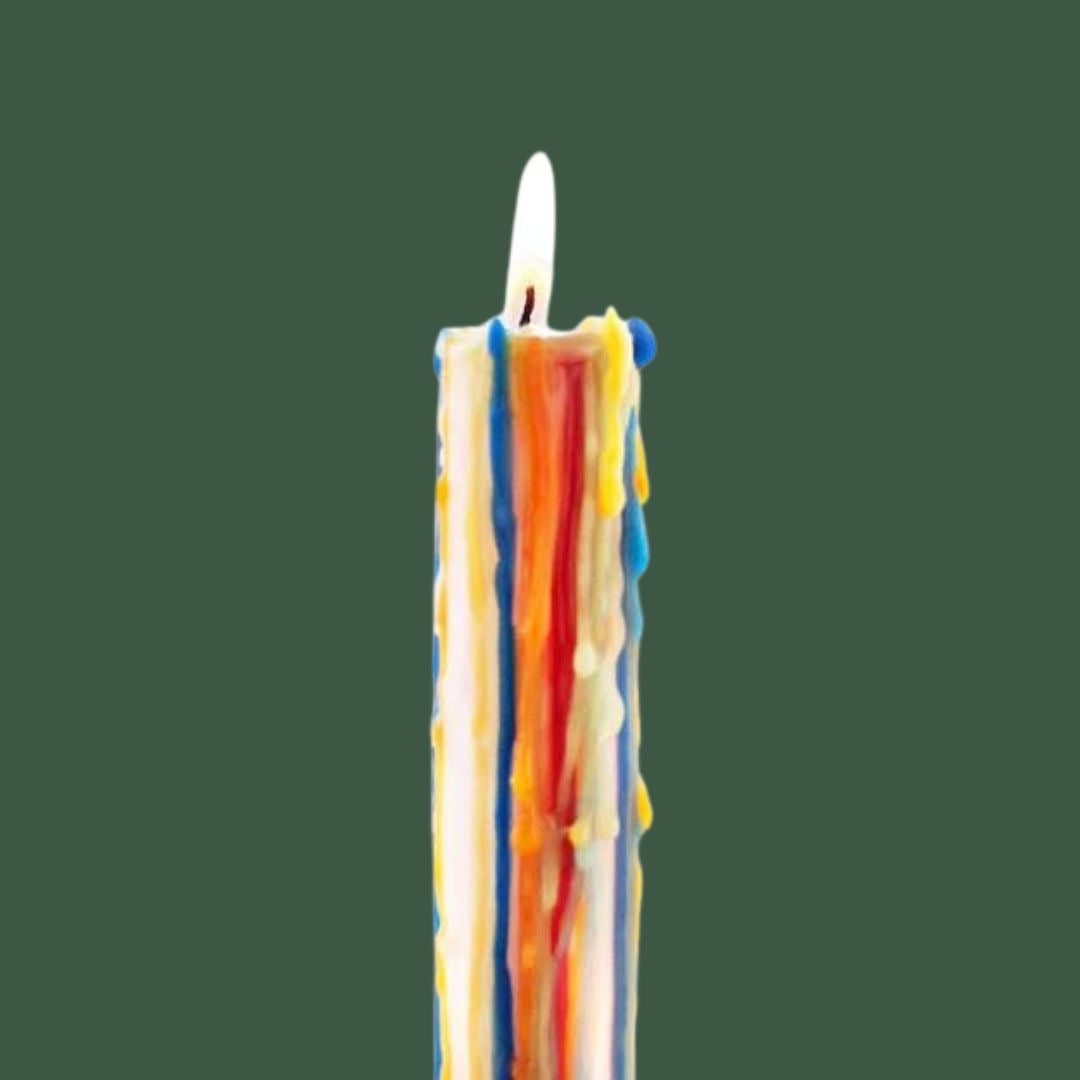 Multi Colour Drip Candles