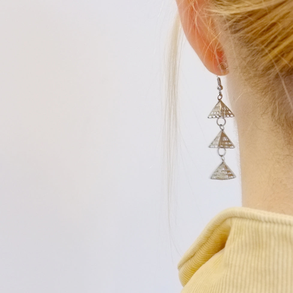 Pyramid Trio Earring