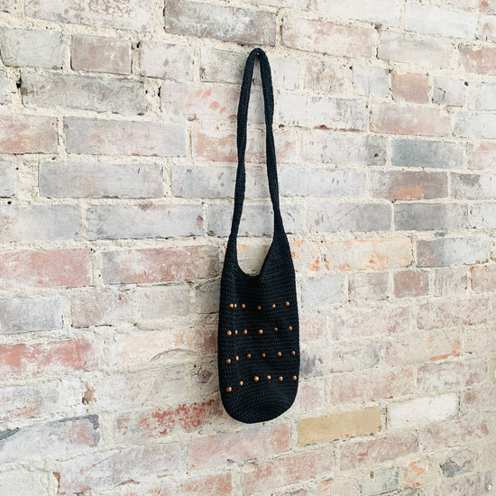 Beaded Lines Shoulder Bag