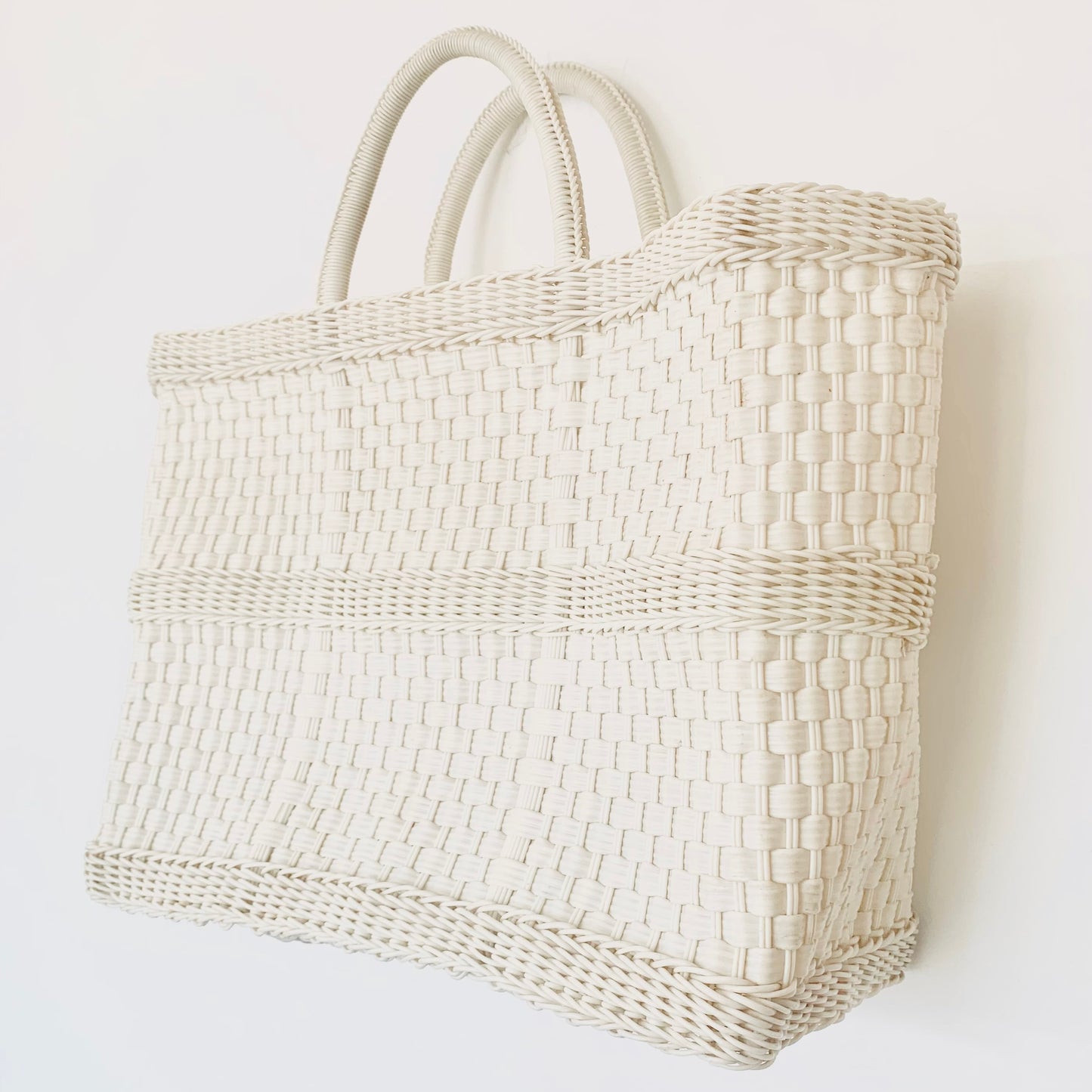 White Woven Market Bag