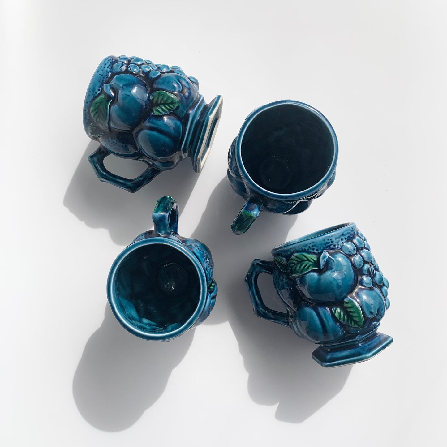 Blue Fruit Mugs