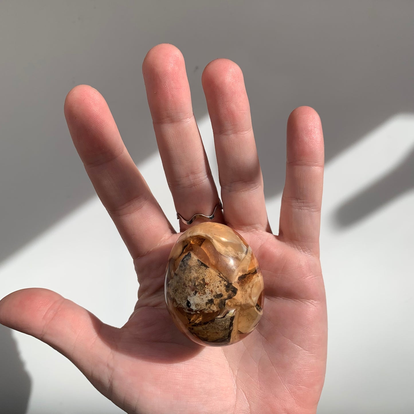 Lucite Egg Paperweight