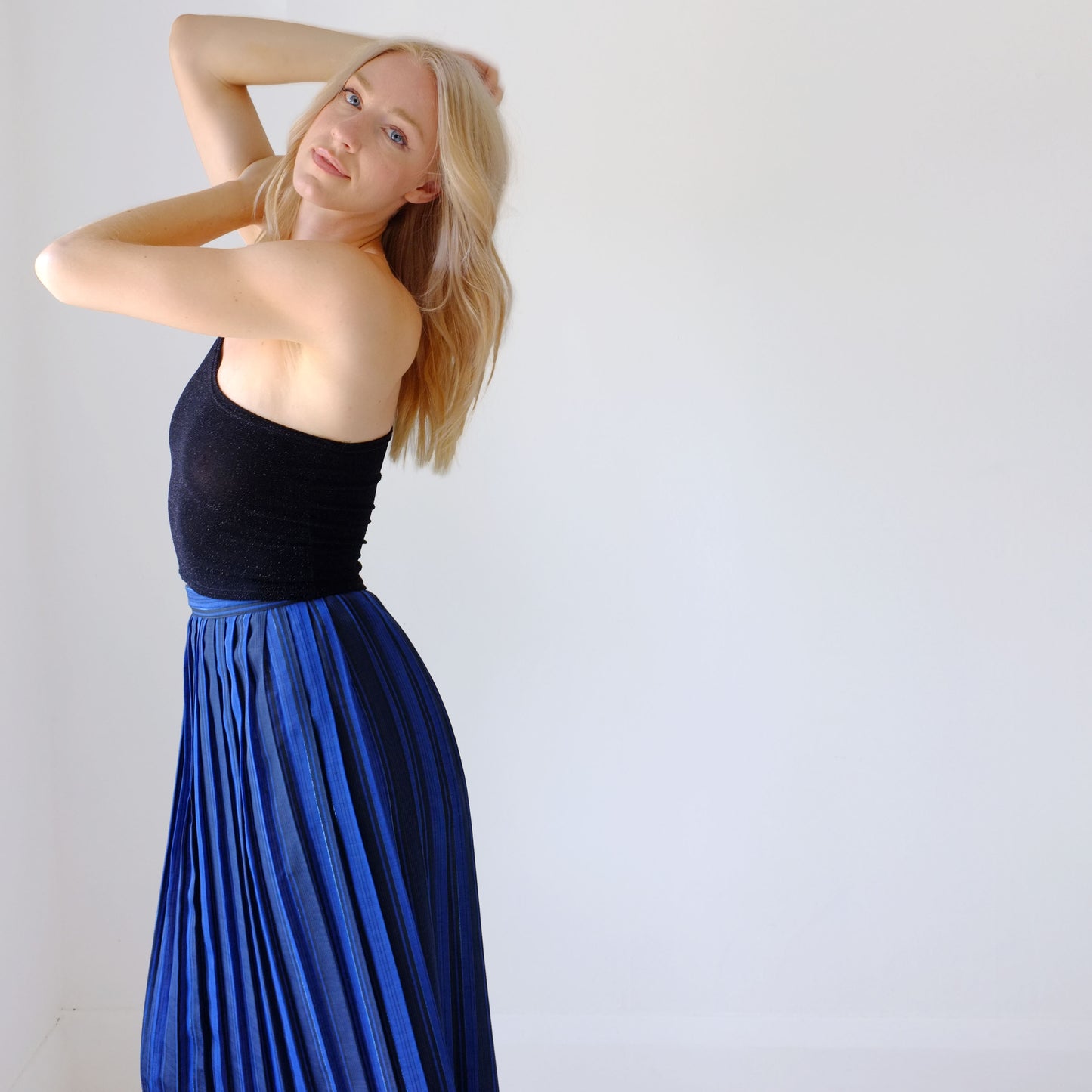 Blue Striped Skirt