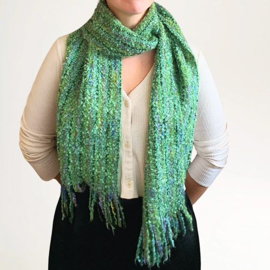 Kelly Green Textured Scarf