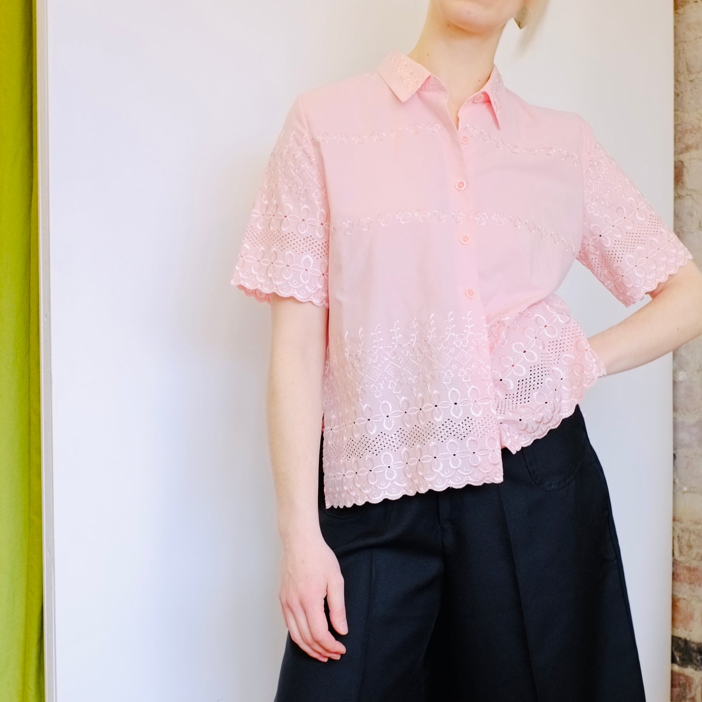 Bubblegum Embroidery Button Up