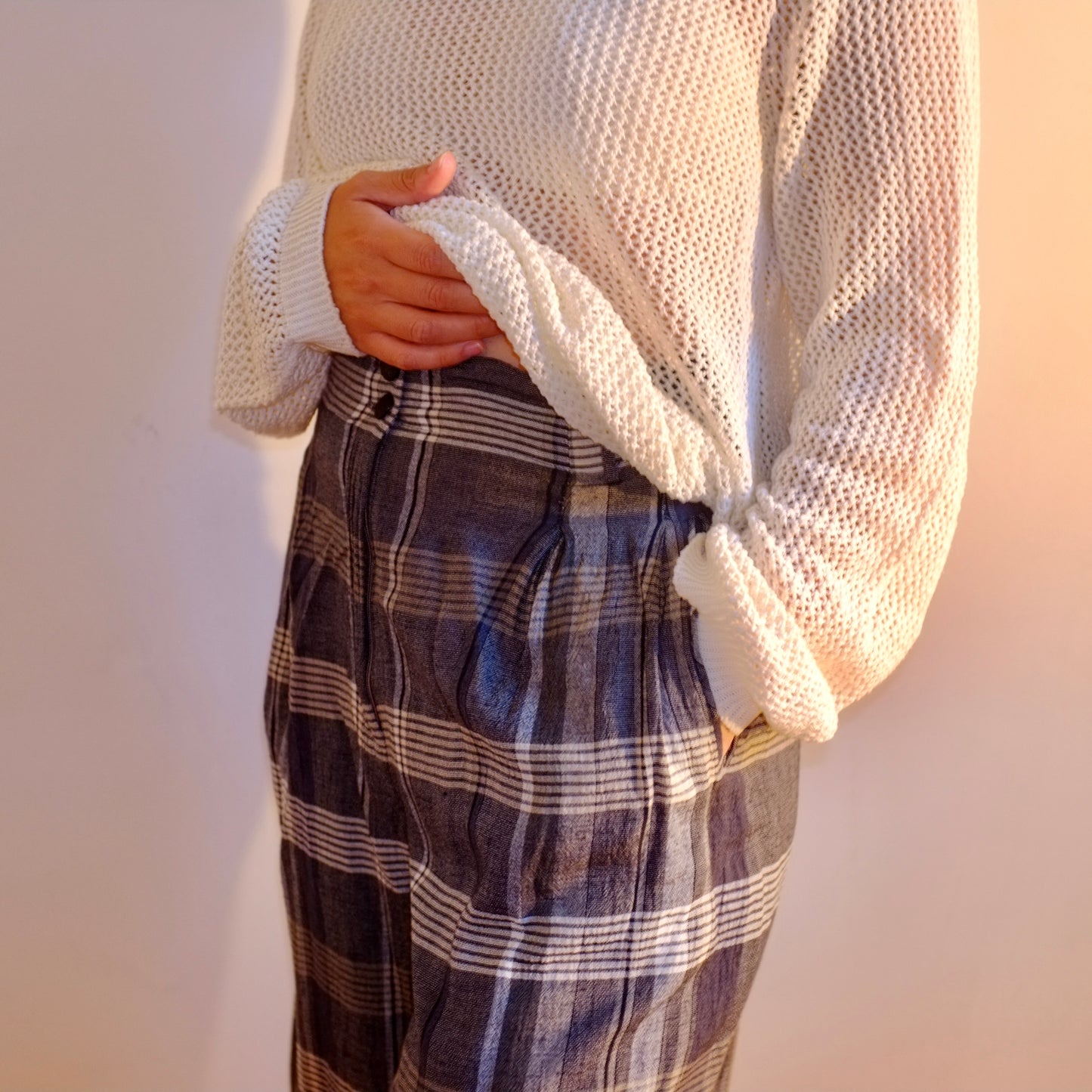 Plaid Trouser Shorts