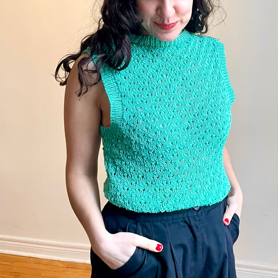Jade Hand Crochet Vest