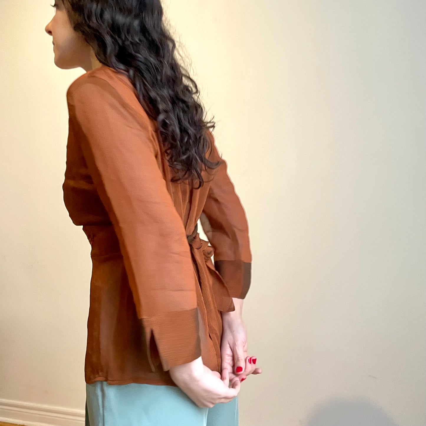 Sheer Copper Blouse
