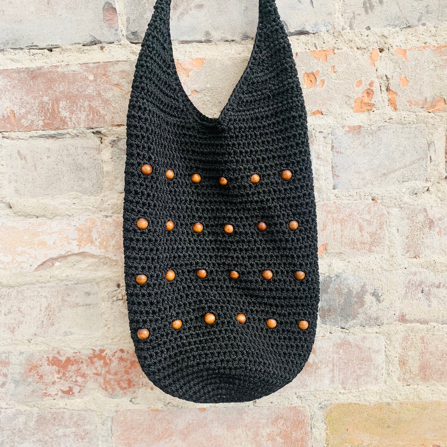 Beaded Lines Shoulder Bag