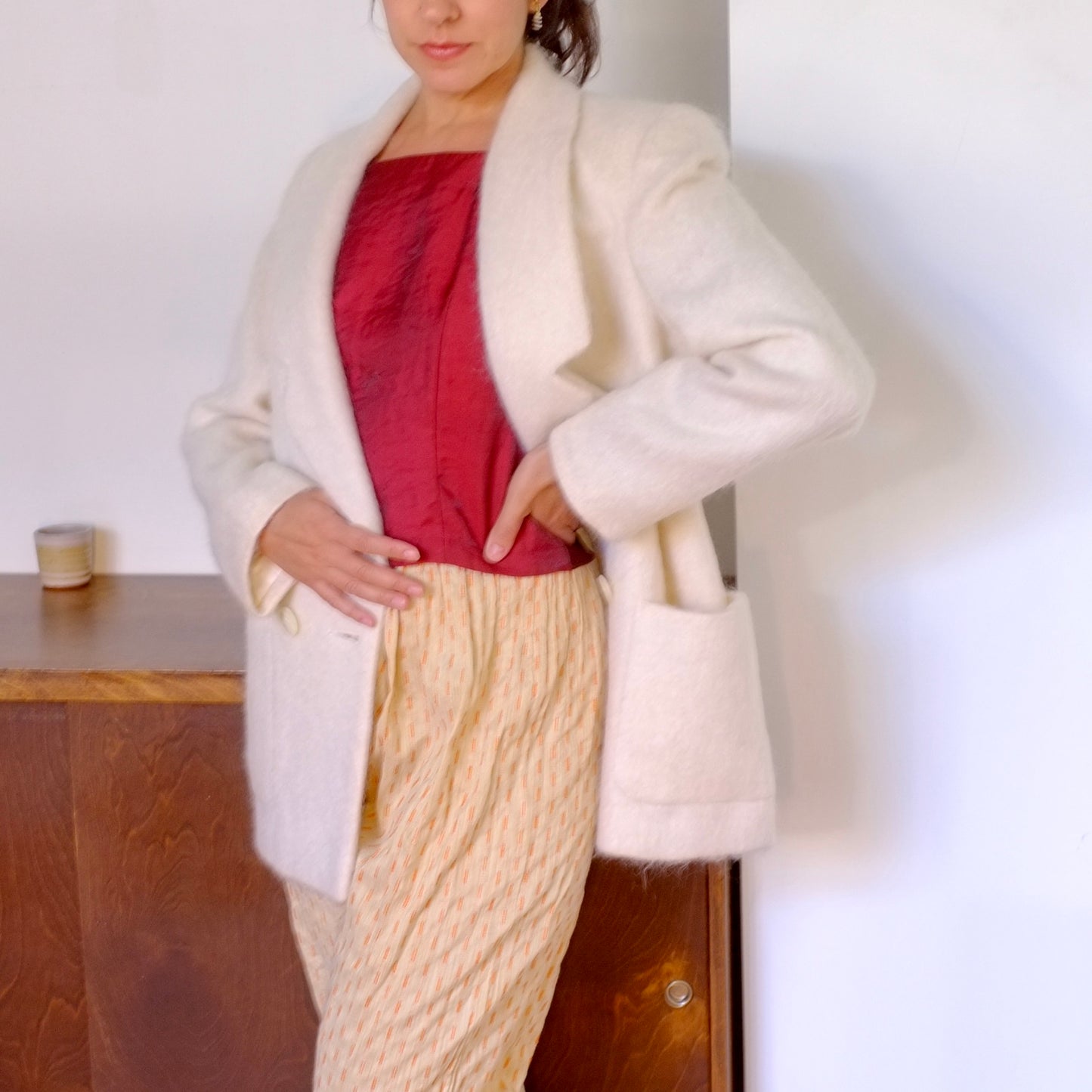 Winter White Mohair Blazer