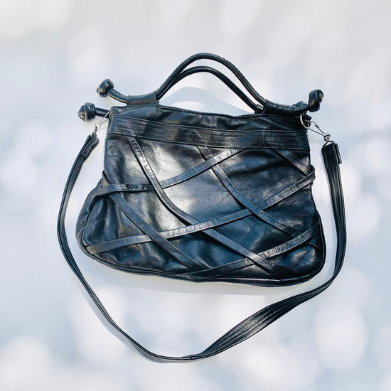 Lattice Leather Hand Bag