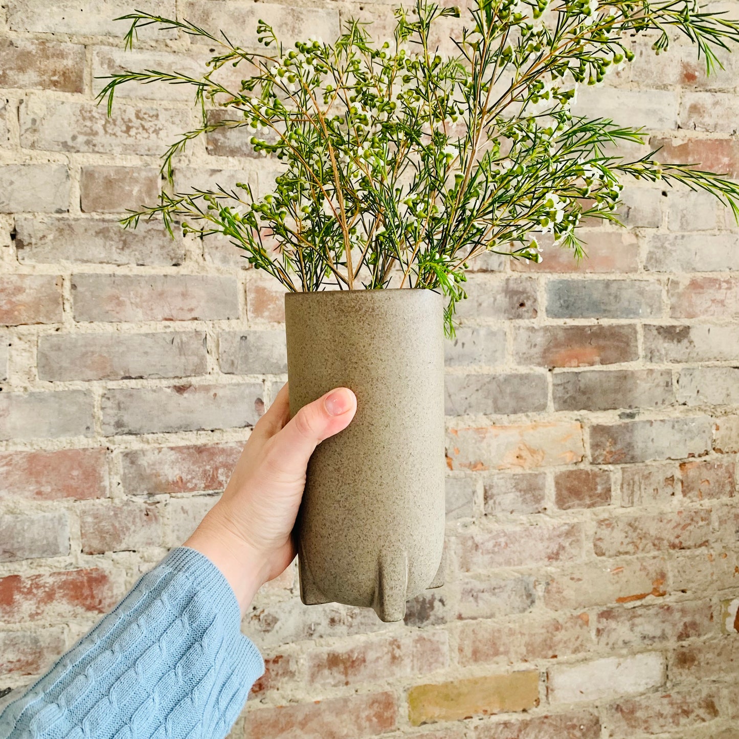 Footed Ceramic Vase