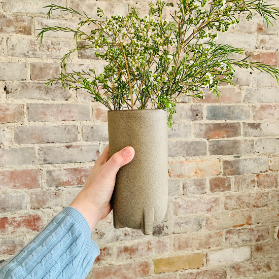 Footed Ceramic Vase