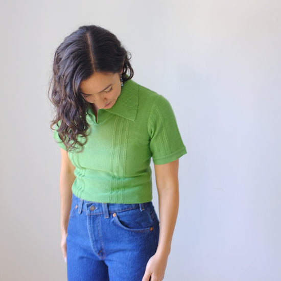 Green Knit Top