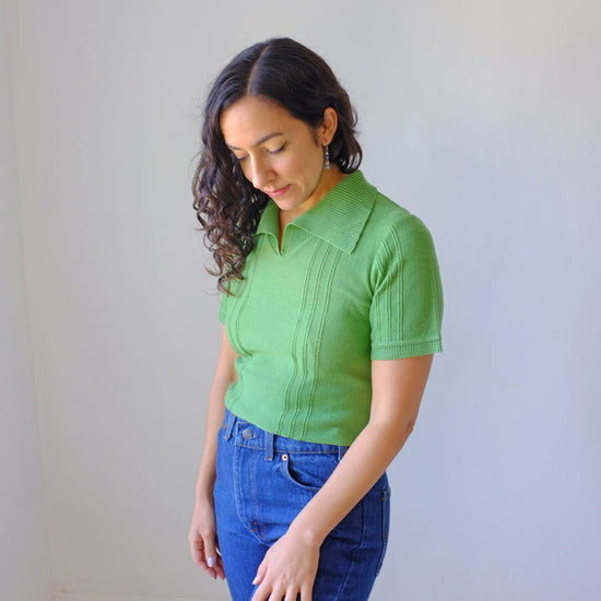 Green Knit Top