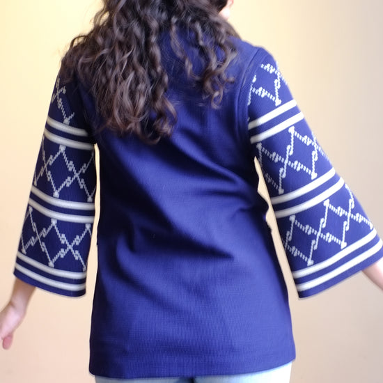 Navy Knit Jacket