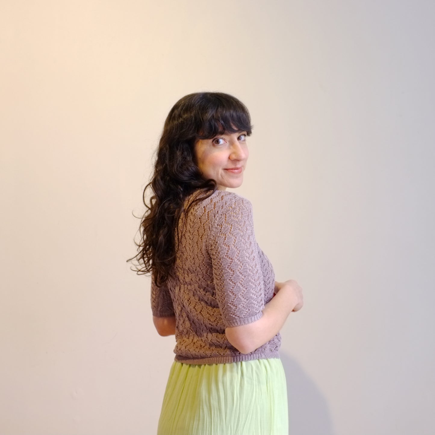 Mushroom Knit Cardigan Top