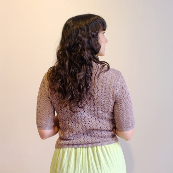 Mushroom Knit Cardigan Top
