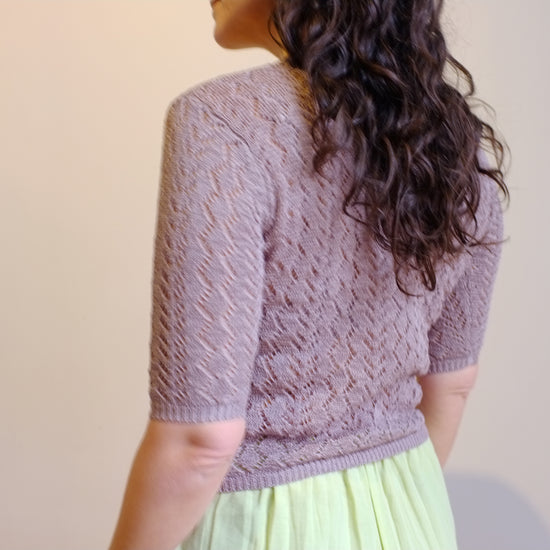 Mushroom Knit Cardigan Top