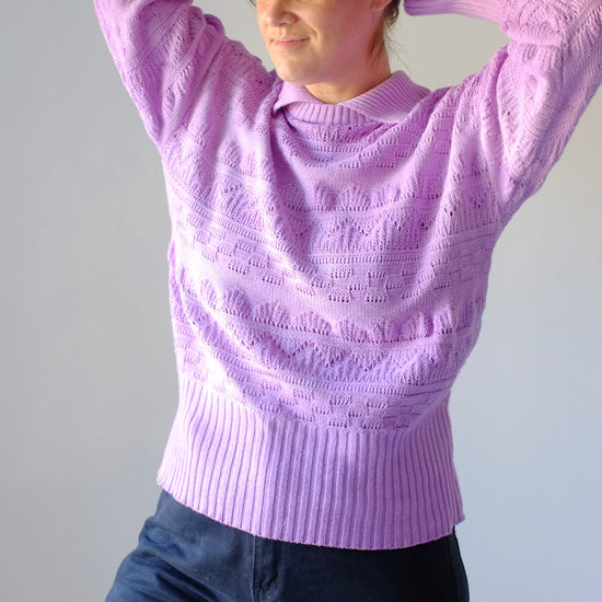 Lilac Collar Knit Sweater