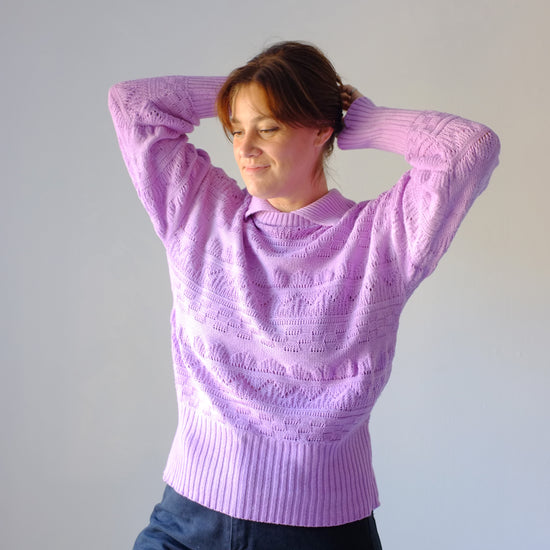 Lilac Collar Knit Sweater