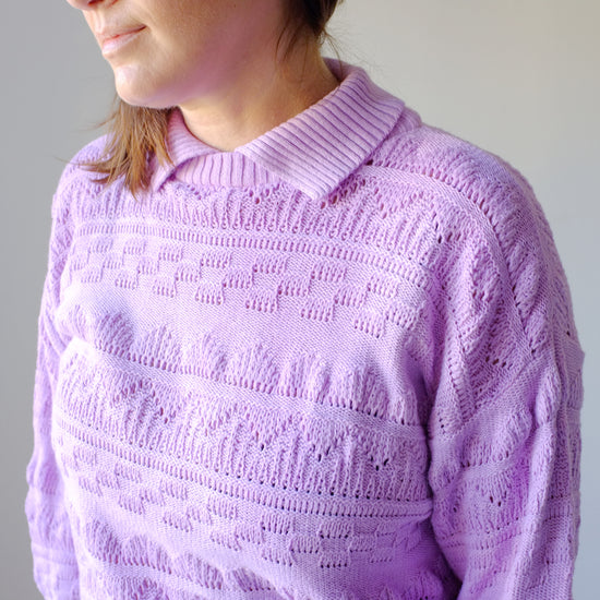 Lilac Collar Knit Sweater
