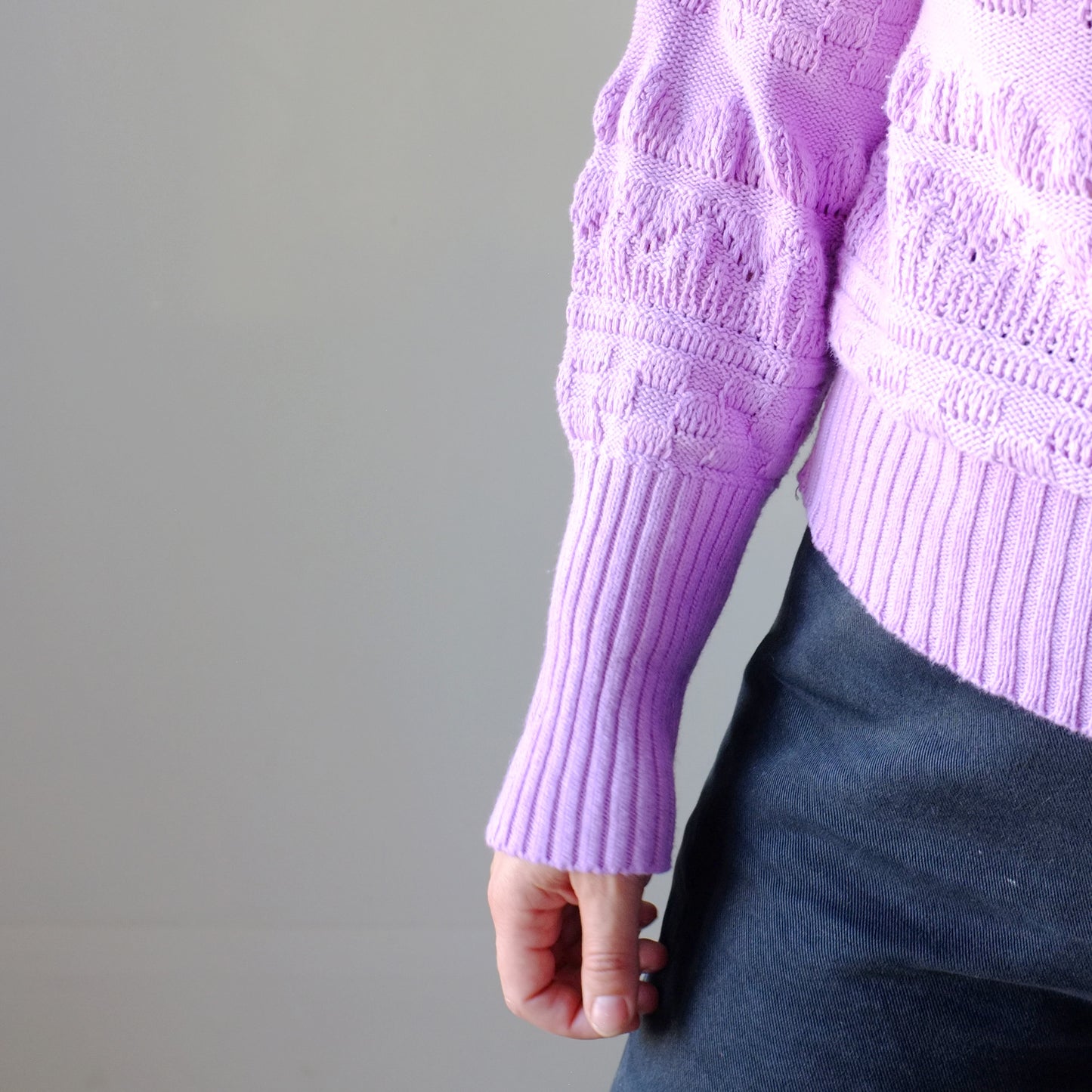 Lilac Collar Knit Sweater