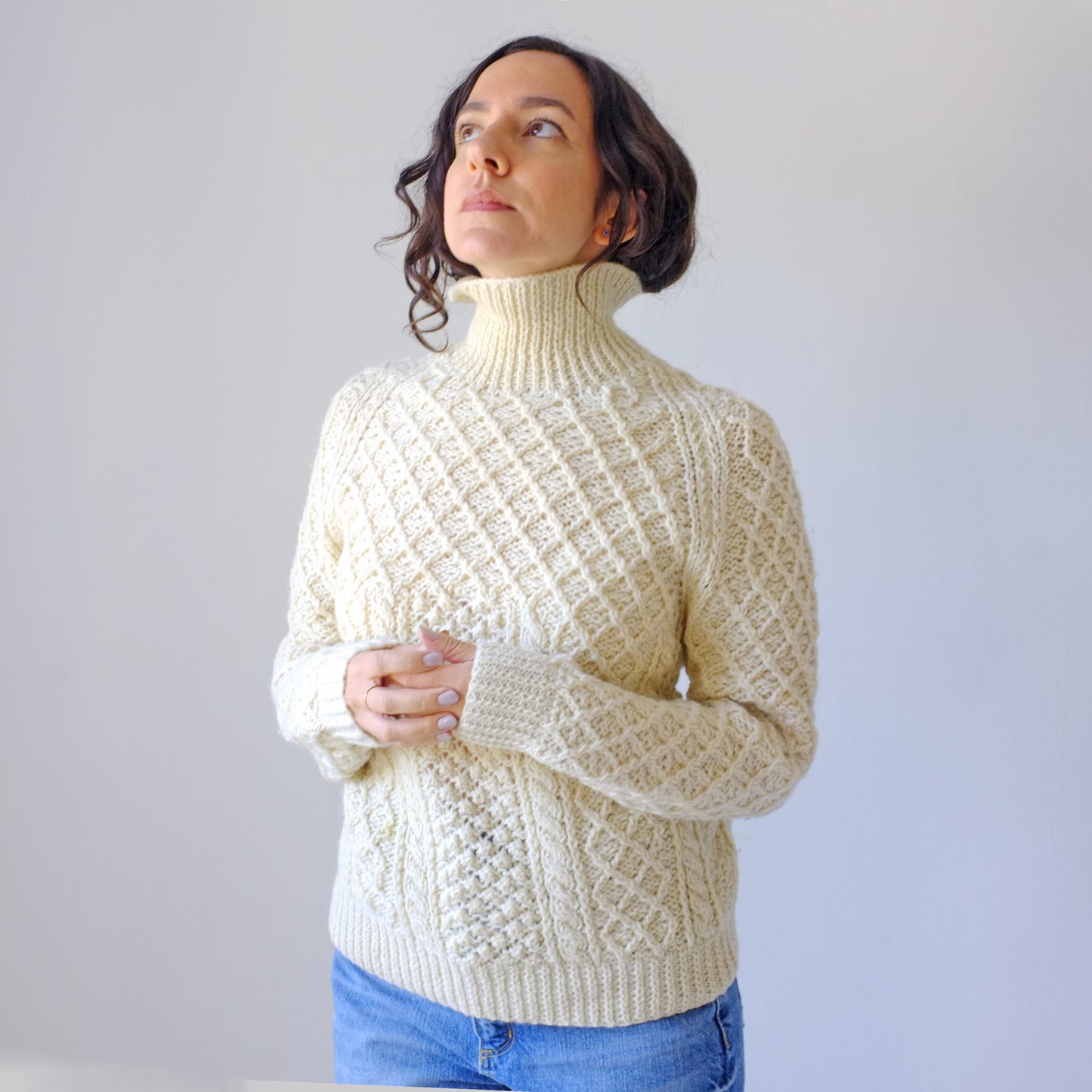 Cream Aran Sweater