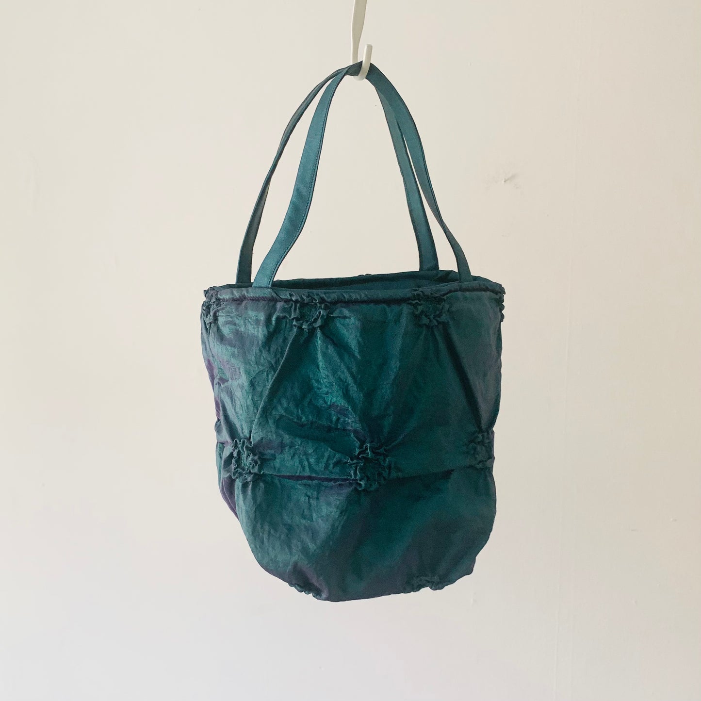 Silk Taffeta Bucket Bag