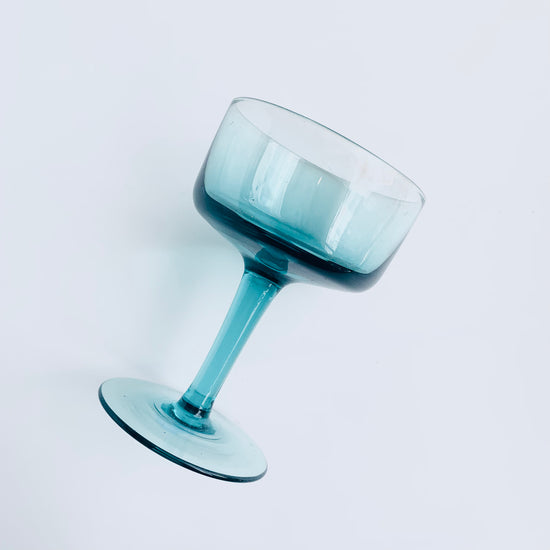 Load image into Gallery viewer, Teal Coupe Glass
