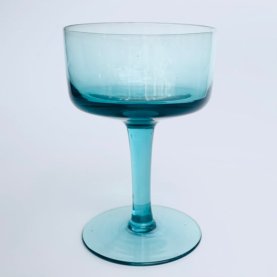 Load image into Gallery viewer, Teal Coupe Glass
