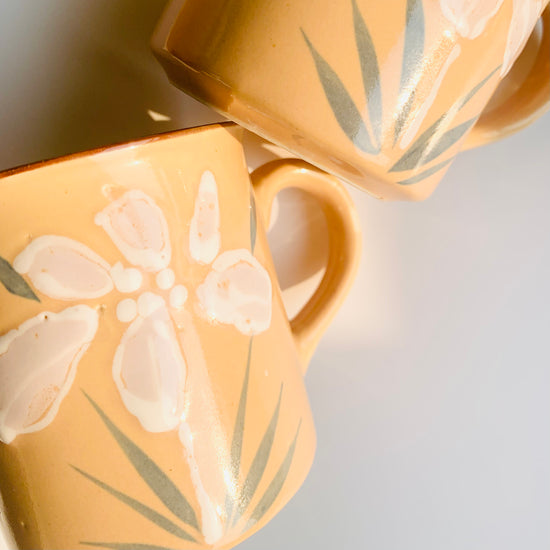 Stoneware Flower Mug