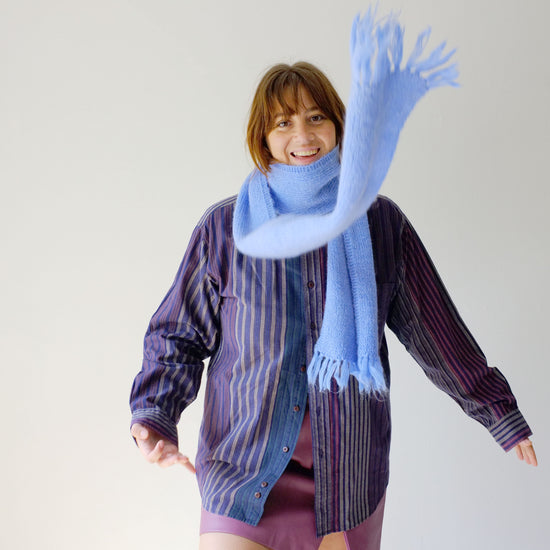 Periwinkle Knit Scarf