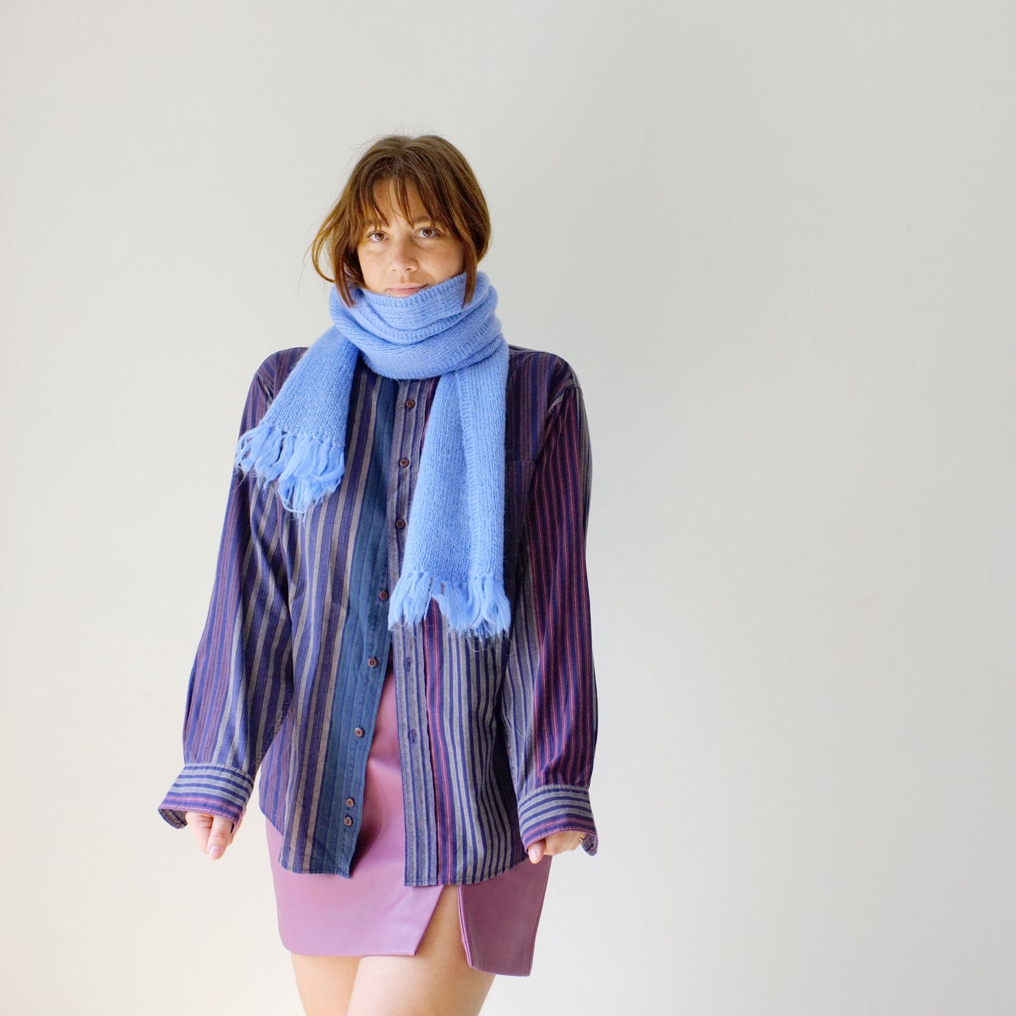 Periwinkle Knit Scarf