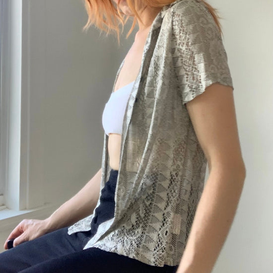 Champagne Lace Top