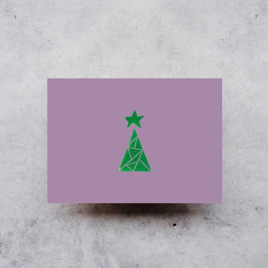 Tree on Lilac - Greeting Card