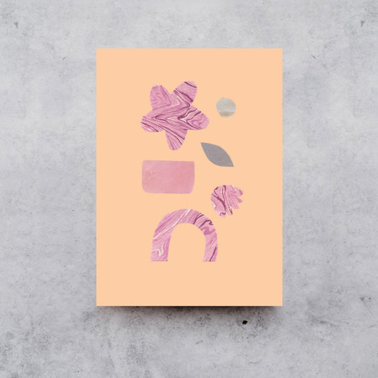 Peachy Flower Moon - Greeting Card