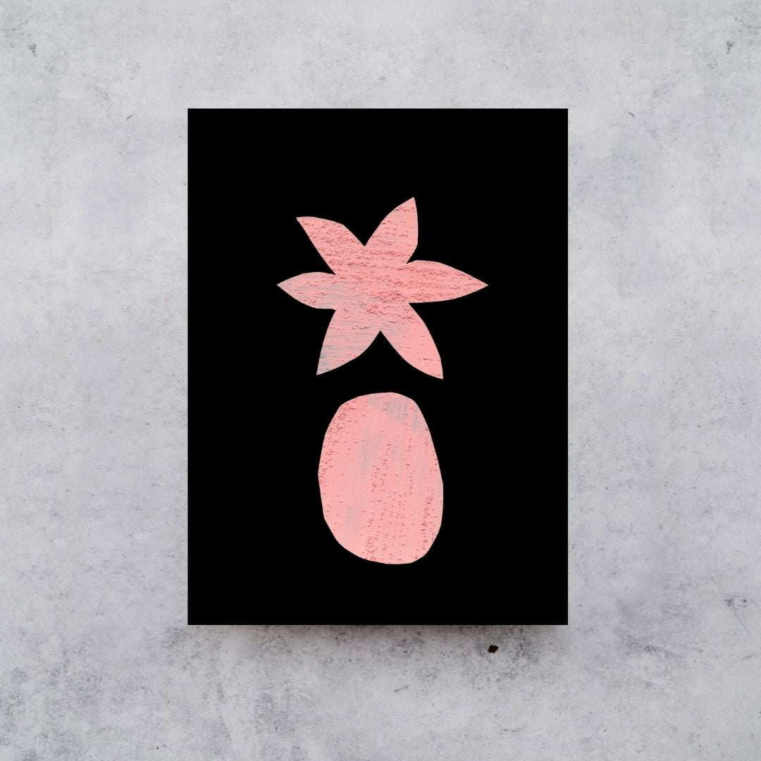 Peachy Flora - Greeting Card