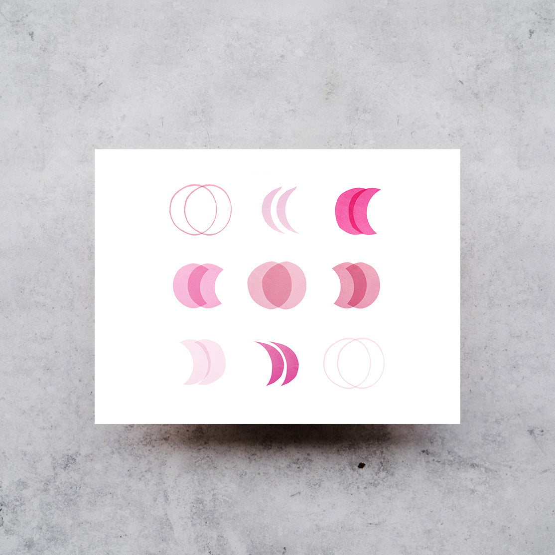 Moon Phases - Greeting Card