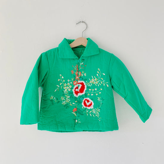 Kids Green Sweater Jacket