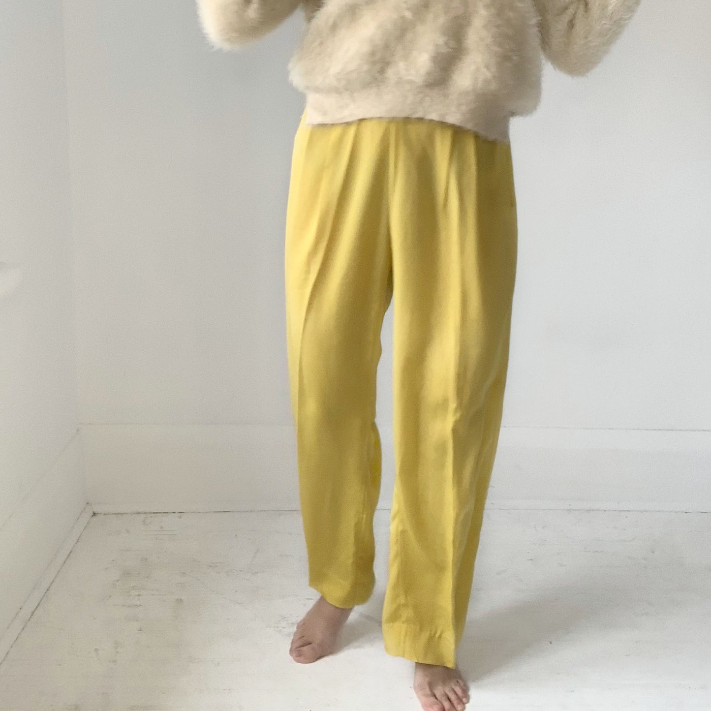 Silky Cadmium Yellow Trousers