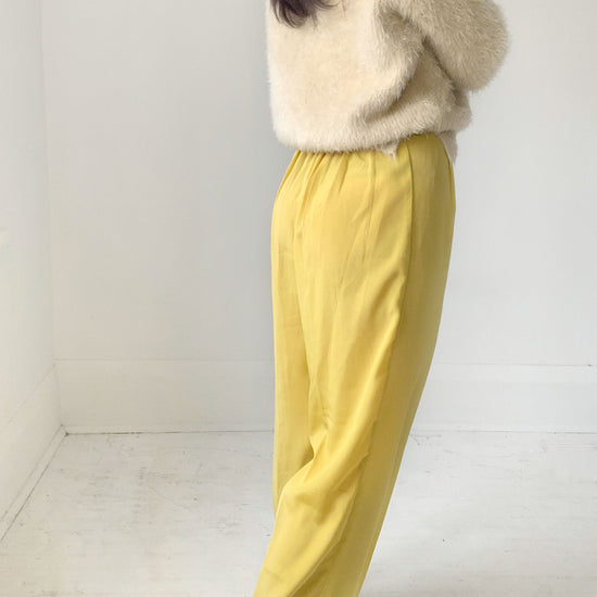 Silky Cadmium Yellow Trousers