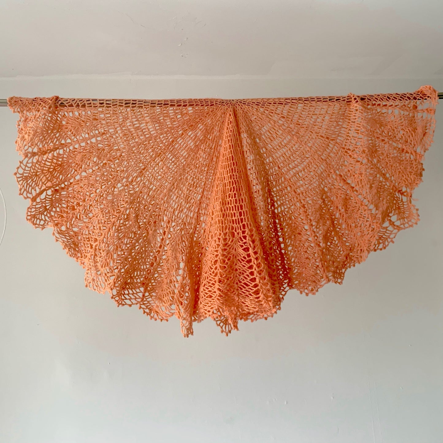 Peach Crochet Summer Throw