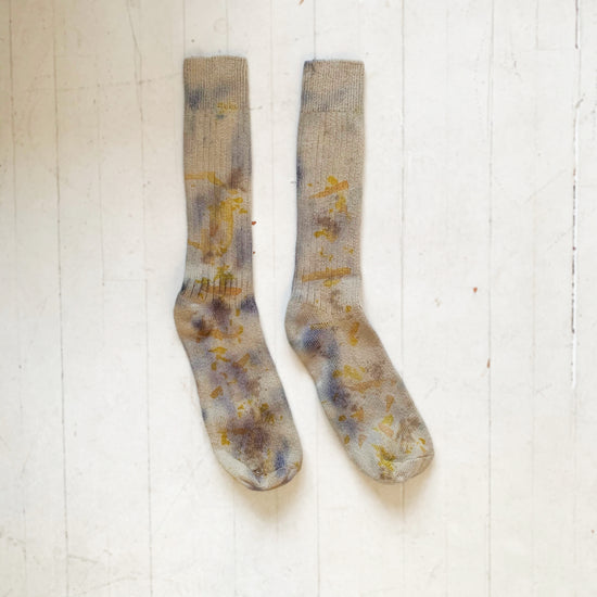 Natural Bundle Dyed Socks in Mushroom