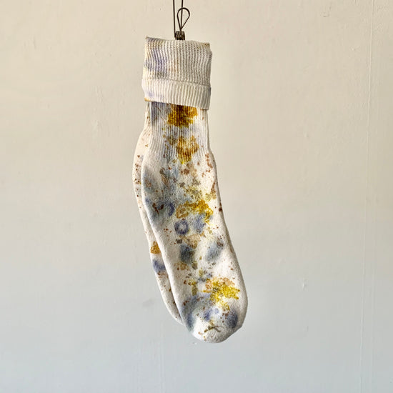 Natural Bundle Dyed Socks in Parchment