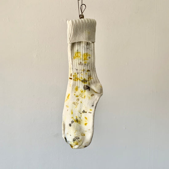 Natural Bundle Dyed Socks in Parchment