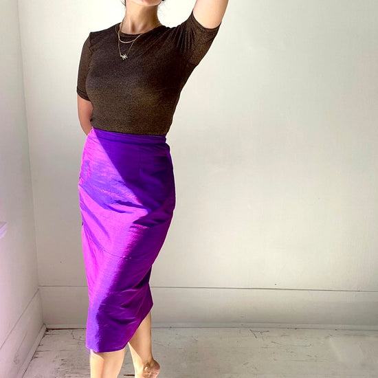 Ultra-Violet Silk Skirt