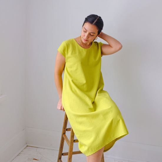 Chartreuse Petal Dress